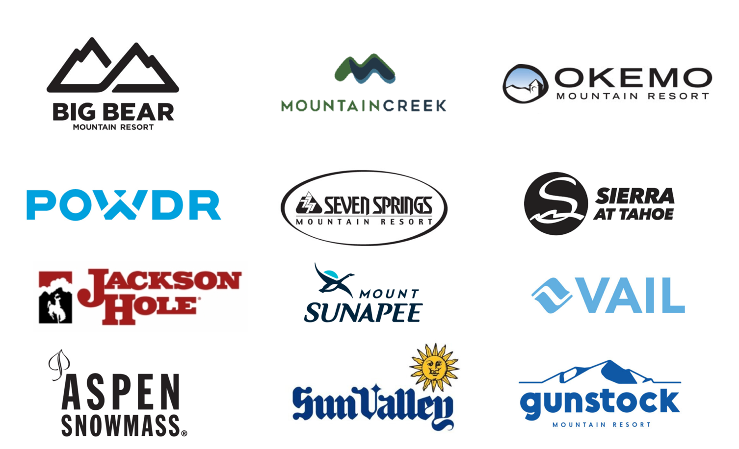 Partner resorts: Mt. Bachelor, Mountain Creek, Okemo, Powdr, Copper, Snowbird, Jackson Hole, Vail, Aspen Snowmass, Sun Valley, Gunstock and more